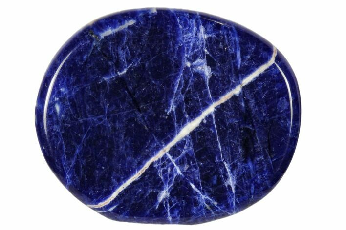 2" Polished Sodalite Flat Pocket Stone  - Photo 1